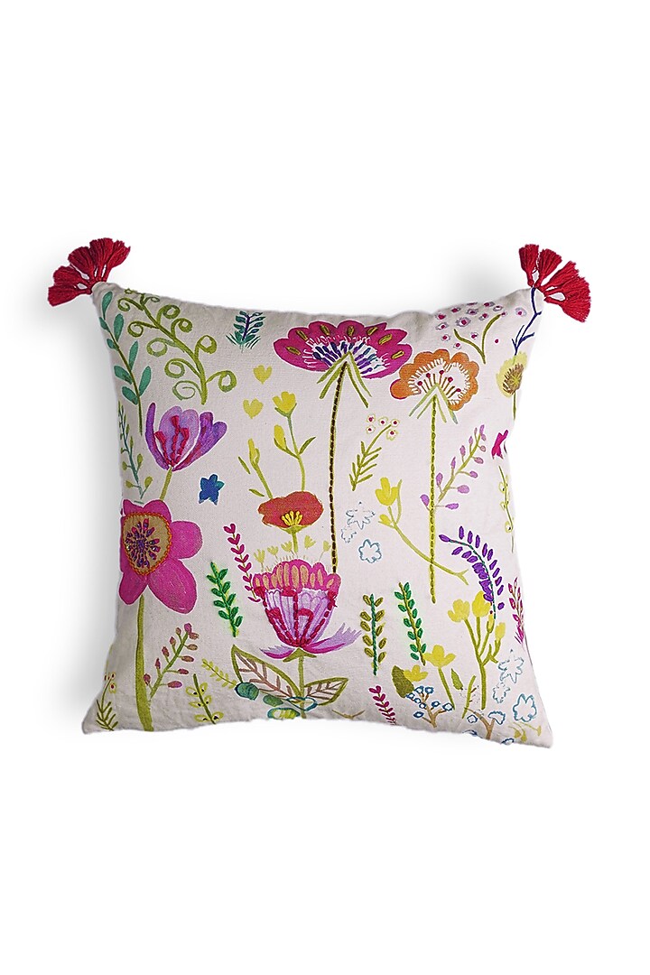 Pink & Fuchsia Cotton Cushion Cover by Onset homes at Pernia's Pop Up Shop
