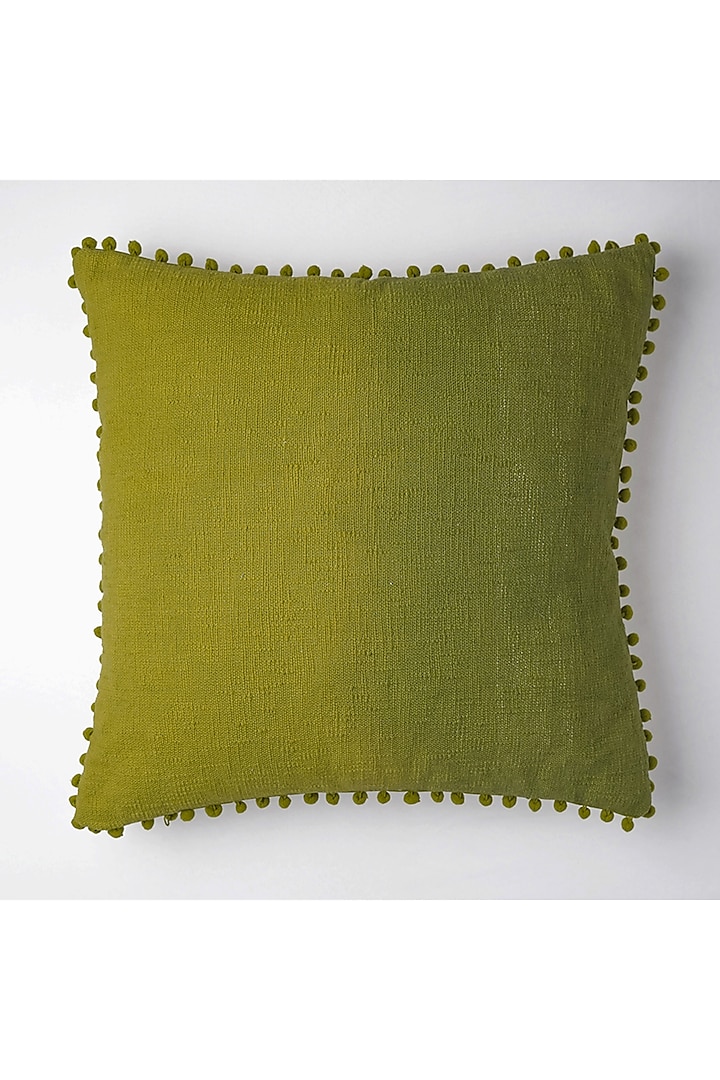 Green & Lime Green Cotton Cushion Cover by Onset homes