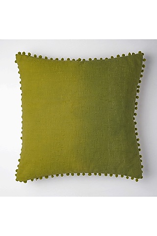 Green & Lime Green Cotton Cushion Cover by Onset homes