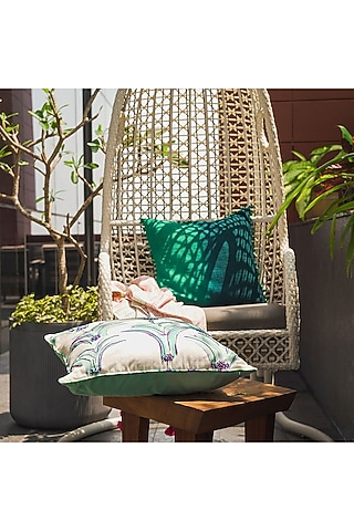 Blue & Turquoise Cotton Cushion Cover by Onset homes