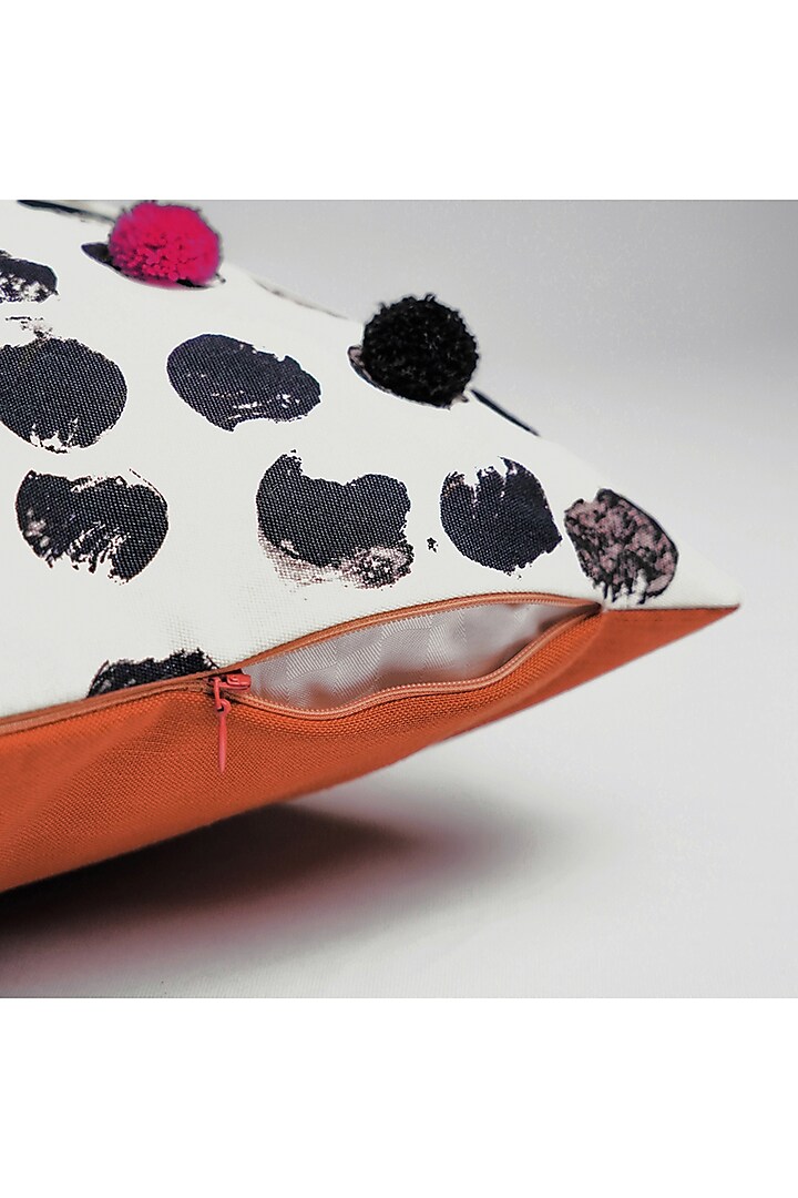 Pink & Fuchsia Cotton Polka Cushion Cover by Onset homes at Pernia's Pop Up Shop