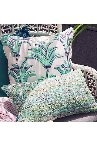 Blue & Turquoise Cotton Cushion Cover by Onset homes