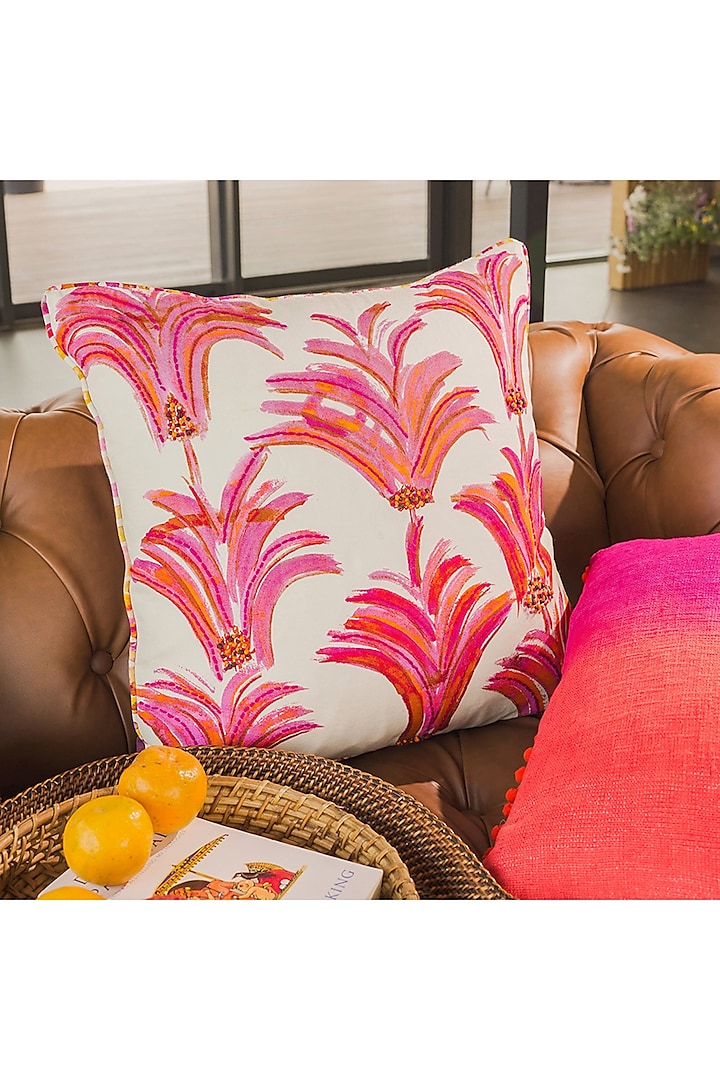 Pink & Fuchsia Cotton Cushion Cover by Onset homes