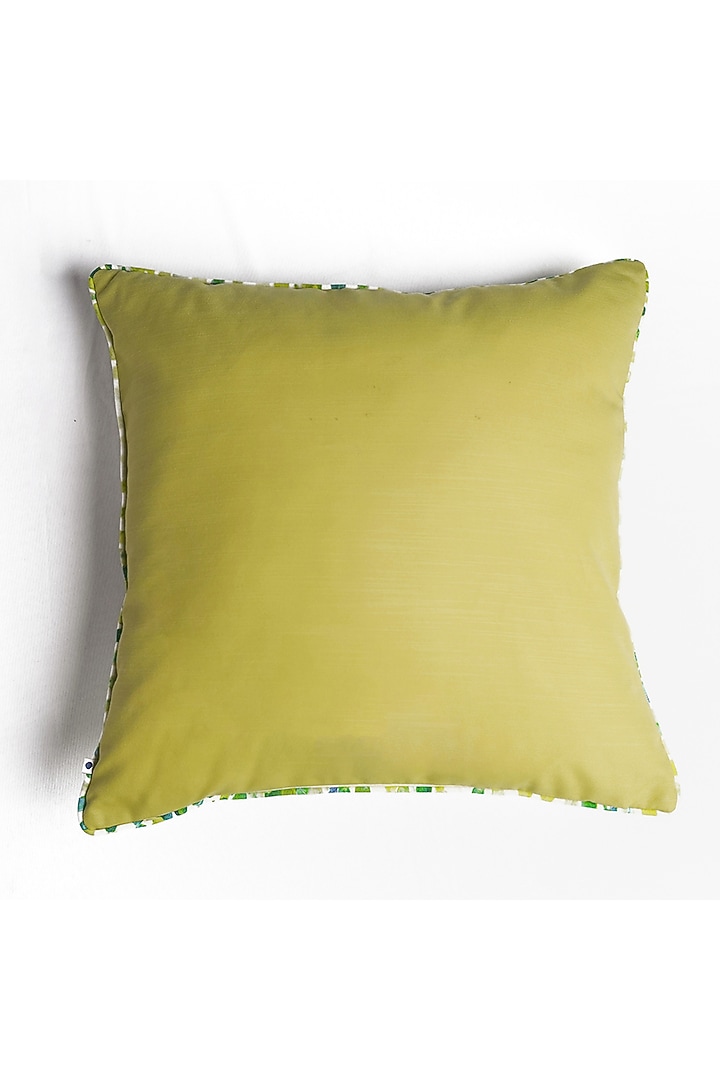 Green & Lime Green Cotton Cushion Cover by Onset homes at Pernia's Pop Up Shop
