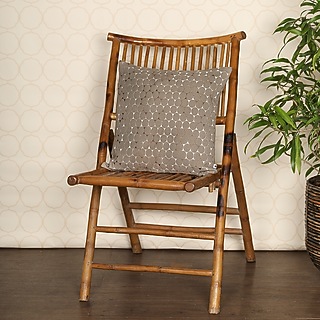 Pewter Embroidered Cushion Cover by Onset homes