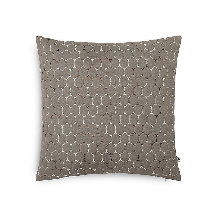 Pewter Embroidered Cushion Cover by Onset homes at Pernia's Pop Up Shop