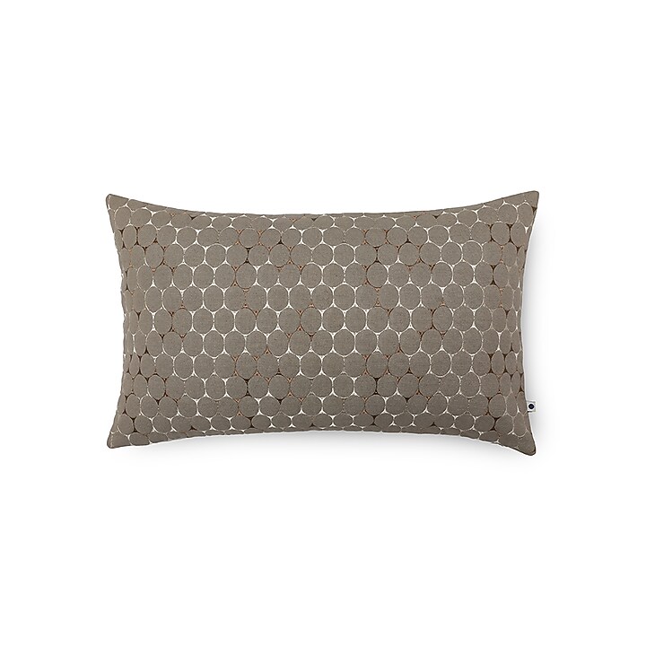 Pewter Embroidered Cushion Cover by Onset homes at Pernia's Pop Up Shop