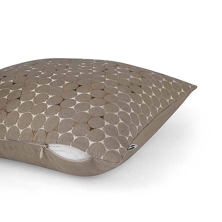 Pewter Embroidered Cushion Cover by Onset homes at Pernia's Pop Up Shop