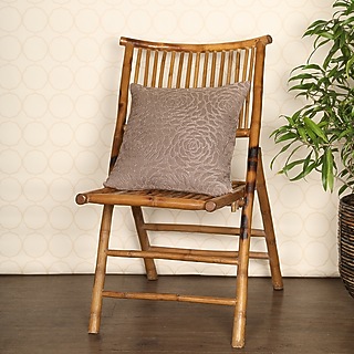 Coffee Embroidered Cushion Cover by Onset homes