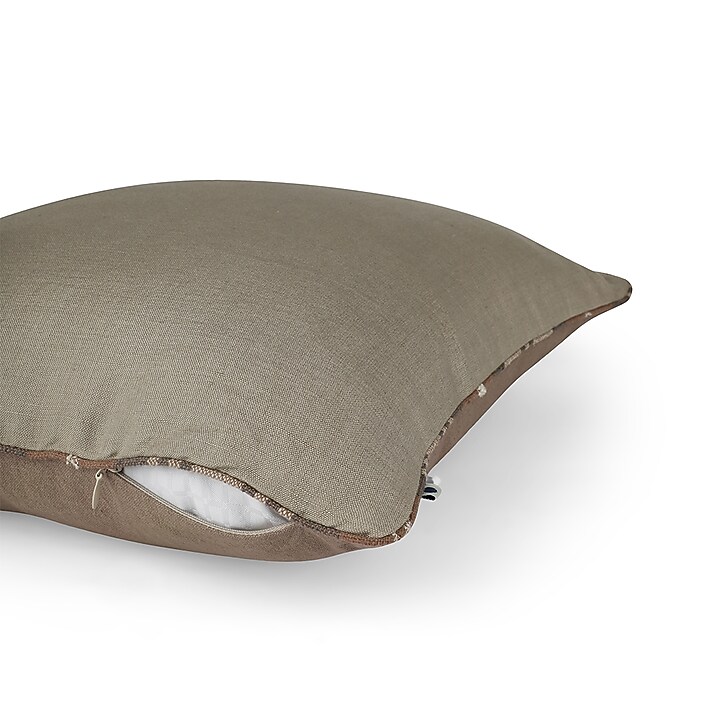Pewter Machine Handwoven Cushion Cover by Onset homes at Pernia's Pop Up Shop