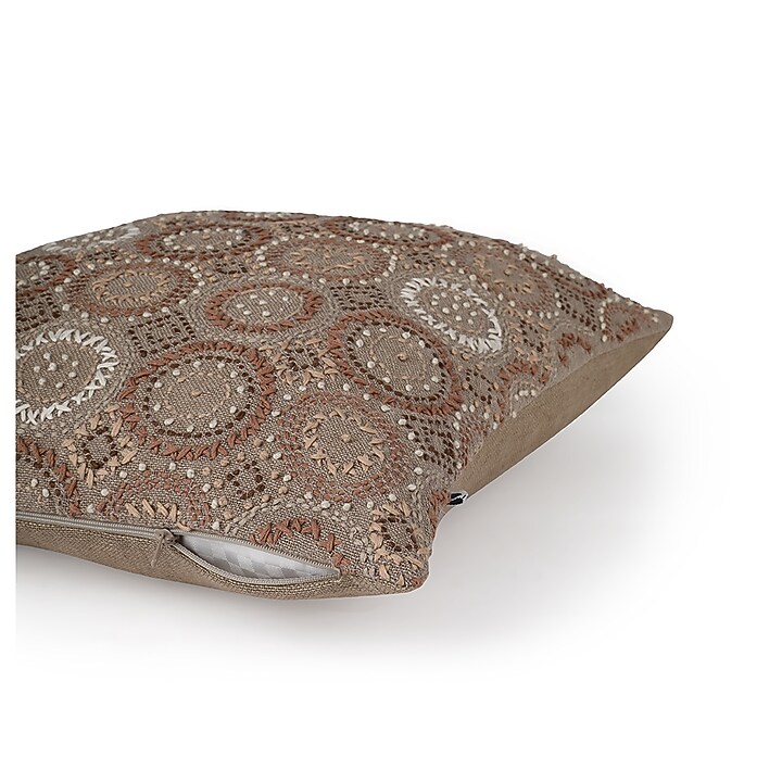 Foggy Dew Embroidered Cushion Cover by Onset homes at Pernia's Pop Up Shop