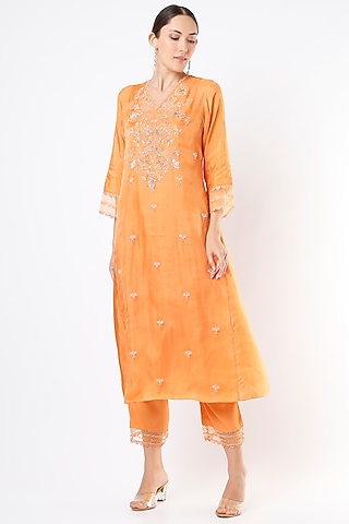Papaya Modal Satin Pants by One not two