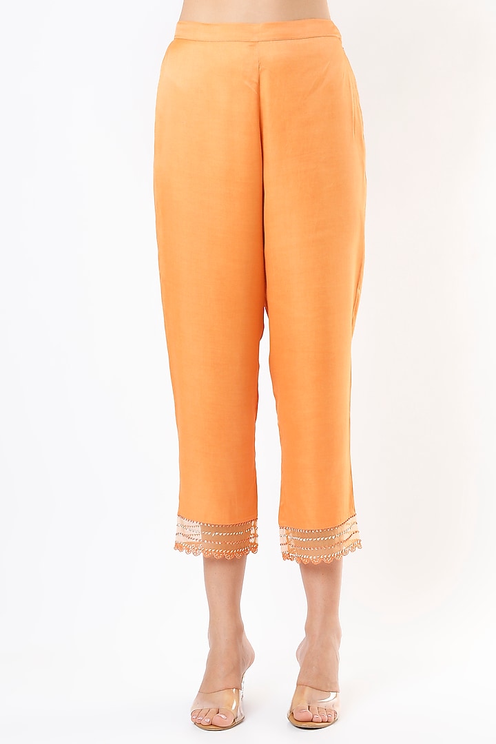 Papaya Modal Satin Pants by One not two at Pernia's Pop Up Shop