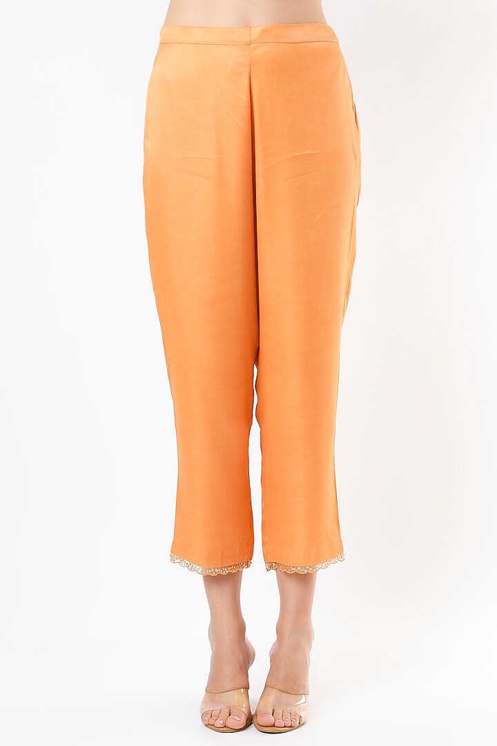 Papaya Pants In Modal Satin by One not two at Pernia's Pop Up Shop