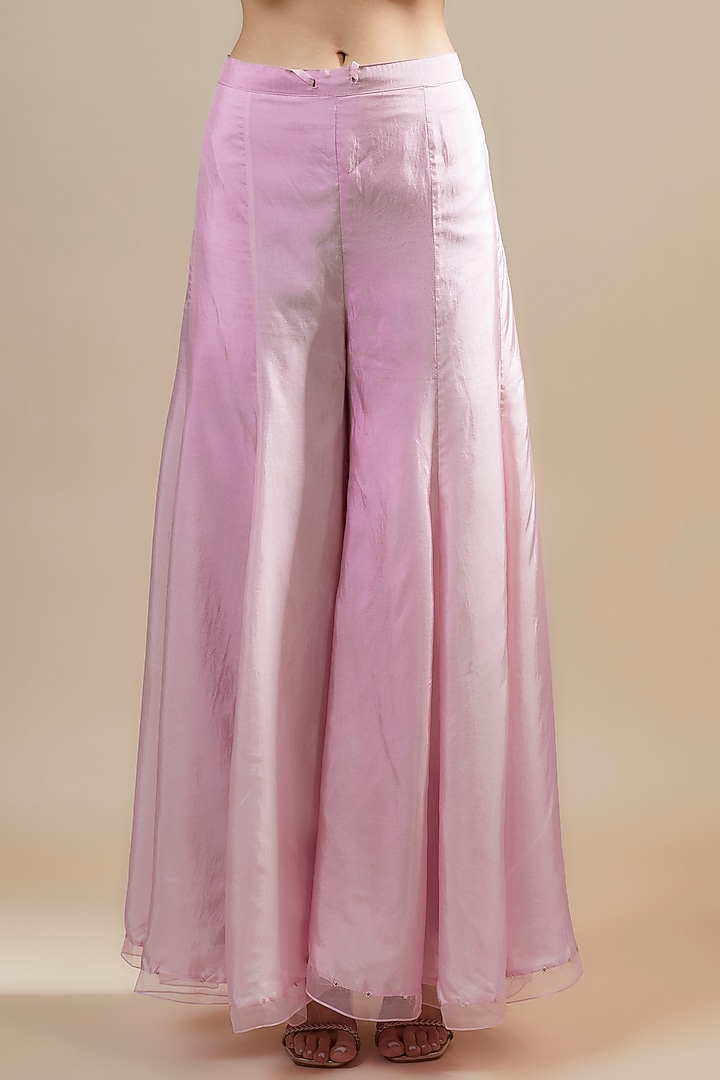 Lilac Viscose Silk Party Wear Sharara Set by One not two at Pernia's Pop Up Shop