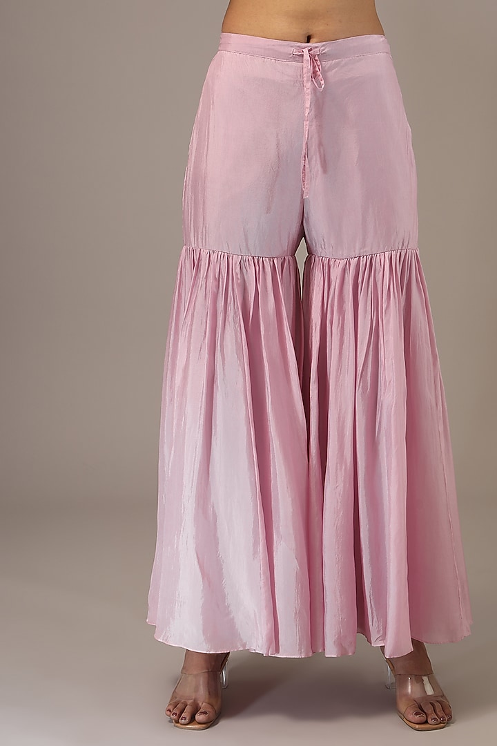 Lilac Silk Wedding Sharara Set by One not two at Pernia's Pop Up Shop