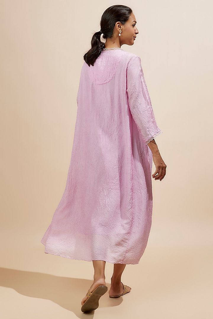 Lilac Viscose Silk Sequins Embroidered Kurta by One not two at Pernia's Pop Up Shop