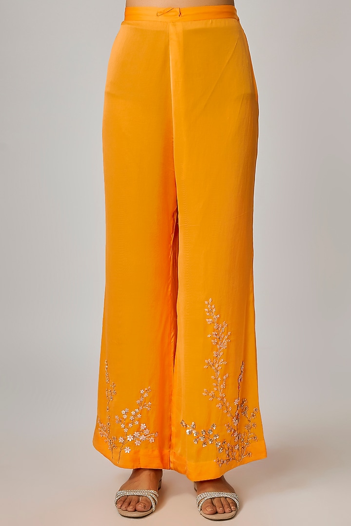 Tangerine Bemberg Silk Co-Ord Set by One not two at Pernia's Pop Up Shop