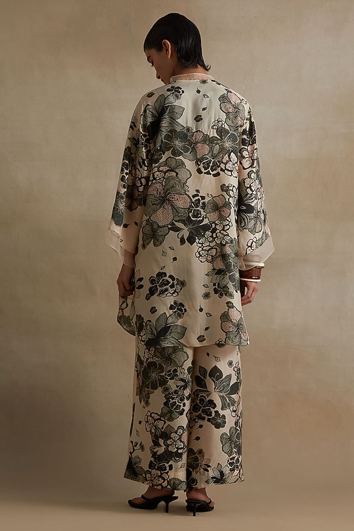 Clay Colored Silk Co-Ord Set by One not two at Pernia's Pop Up Shop