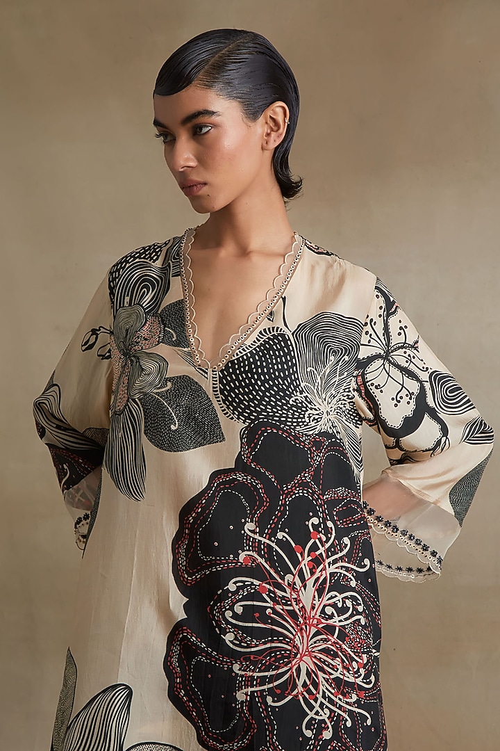 Clay Colored Silk Co-Ord Set by One not two at Pernia's Pop Up Shop