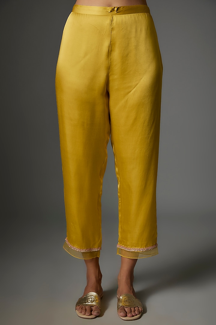 Mango Viscose Silk Embroidered Kurta Set by One not two at Pernia's Pop Up Shop
