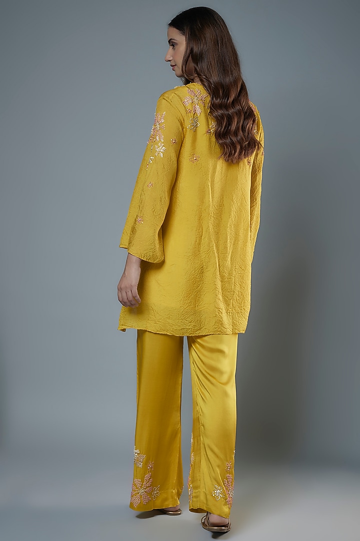 Mango Viscose Silk Hand Embroidered Tunic Set by One not two at Pernia's Pop Up Shop