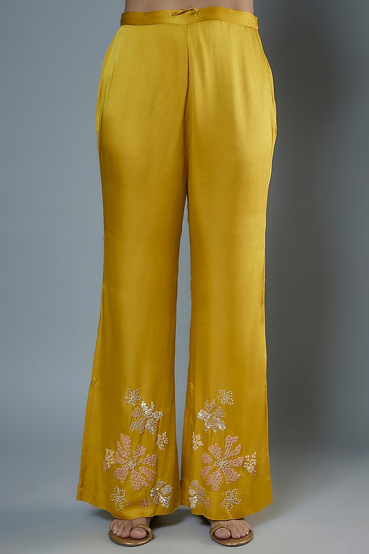 Mango Viscose Silk Hand Embroidered Tunic Set by One not two at Pernia's Pop Up Shop