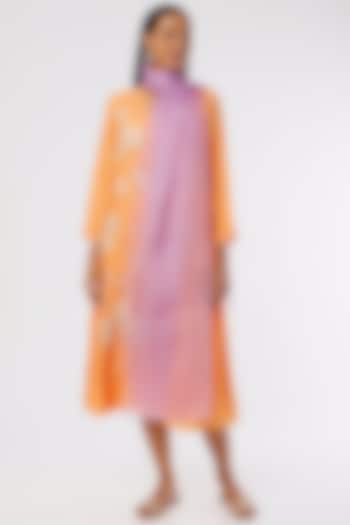 Lavender Embroidered Dupatta by One not two