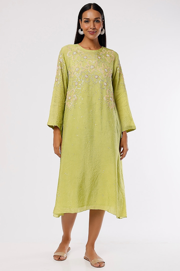 Pear Hand Embroidered A-line Kurta by One not two