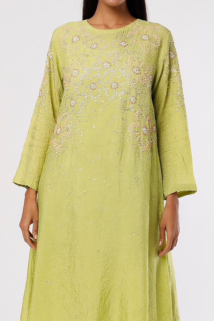 Pear Hand Embroidered A-line Kurta by One not two at Pernia's Pop Up Shop