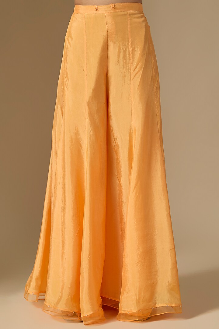 Orange Silk Wedding Sharara Set by One not two at Pernia's Pop Up Shop