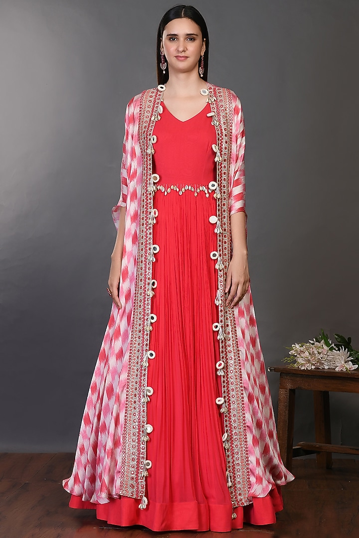 open lace back dress Theo Pink Roar Dress main image 1