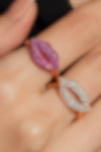 Rose Gold Plated Ruby Stone Handcrafted Ring by Opalina at Pernia's Pop Up Shop