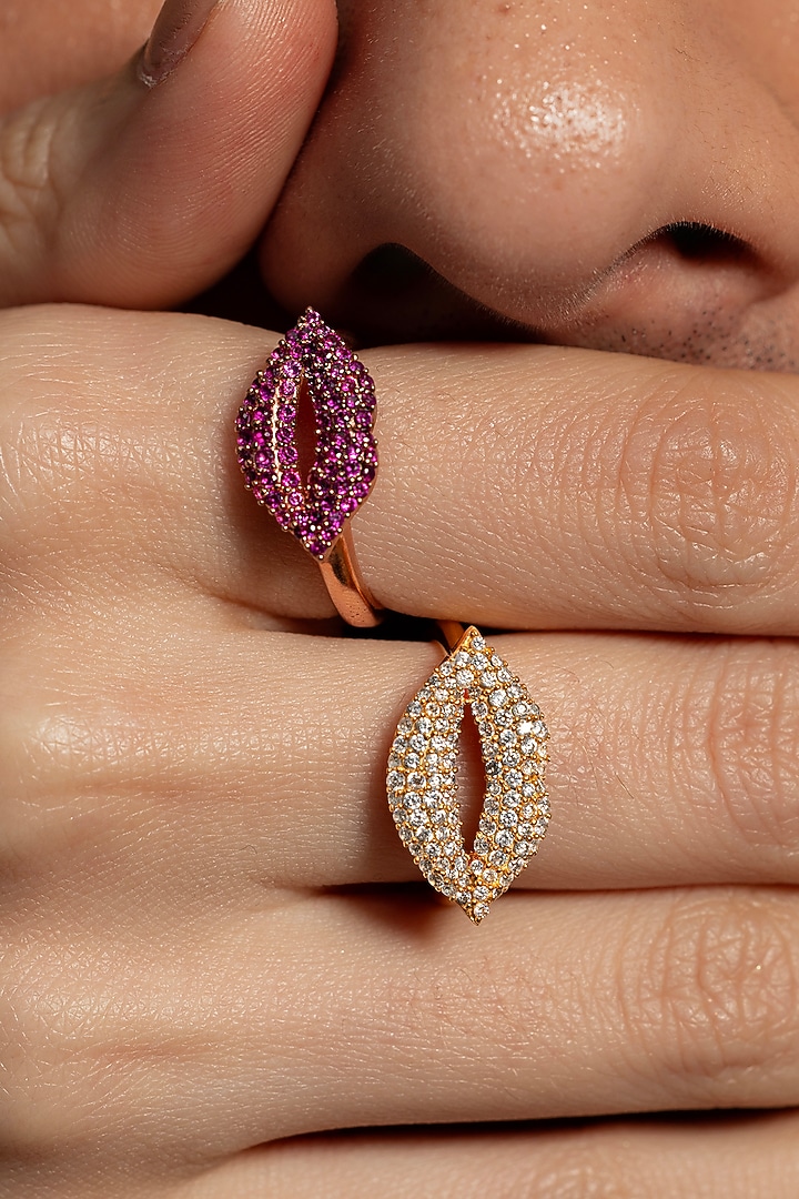 Rose Gold Plated Ruby Stone Handcrafted Ring by Opalina at Pernia's Pop Up Shop