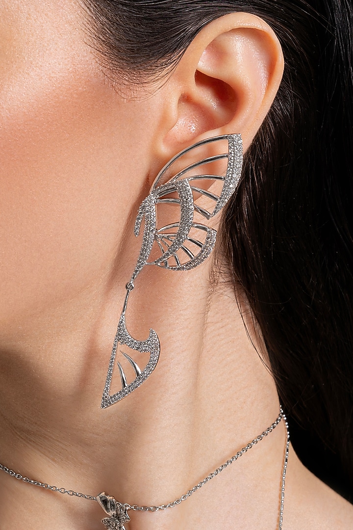 Silver Plated Diamond Earcuffs by Opalina at Pernia's Pop Up Shop