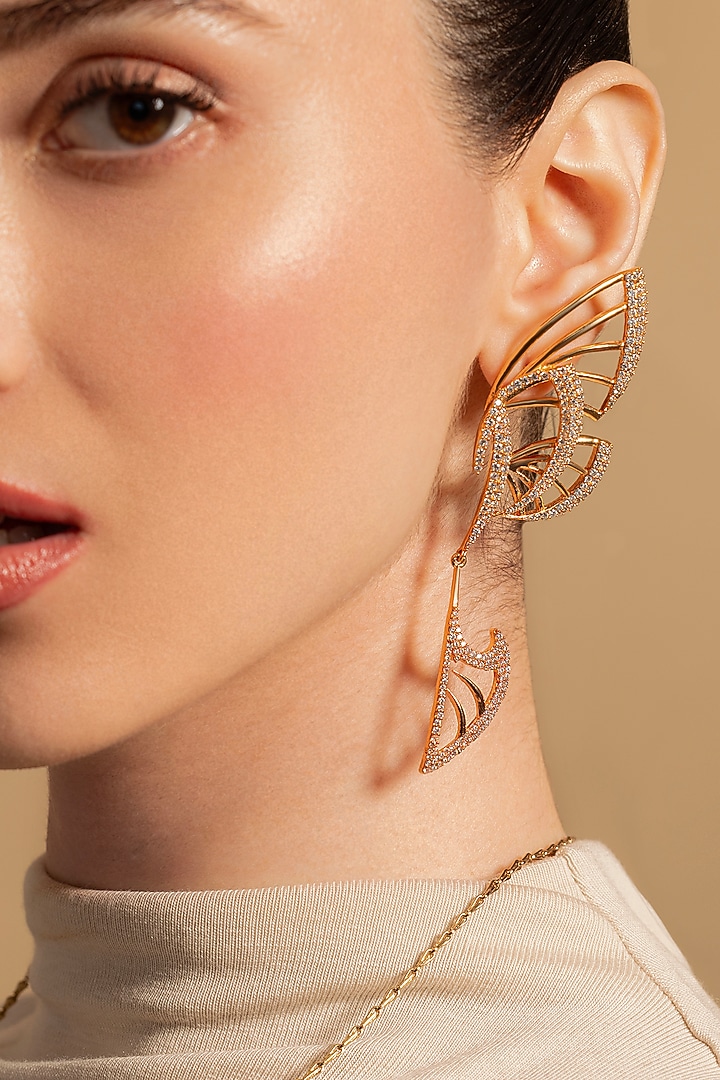 Gold Plated Diamond Earcuffs by Opalina at Pernia's Pop Up Shop