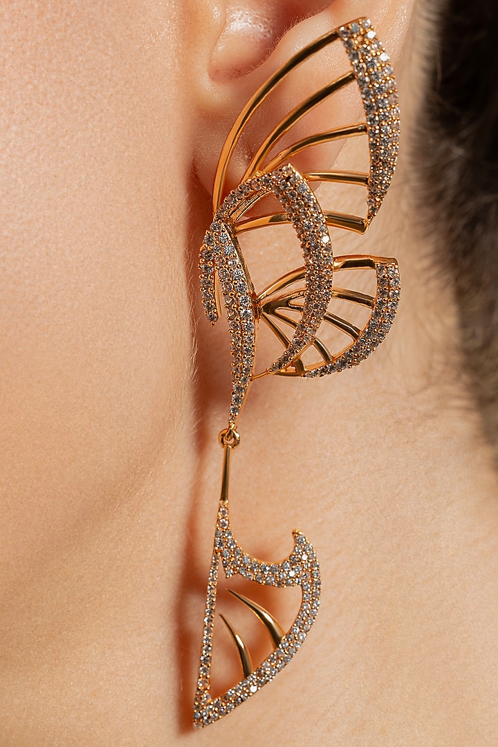 Gold Plated Diamond Earcuffs by Opalina at Pernia's Pop Up Shop
