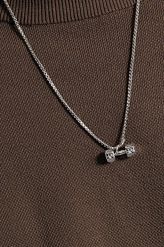 White Finish Pendant Necklace by Opalina