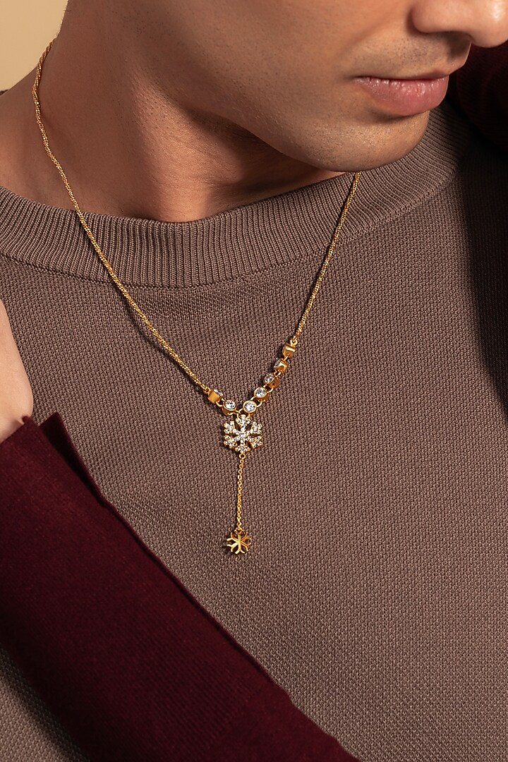 Gold Plated White Stone Handcrafted Pendant Necklace by Opalina at Pernia's Pop Up Shop