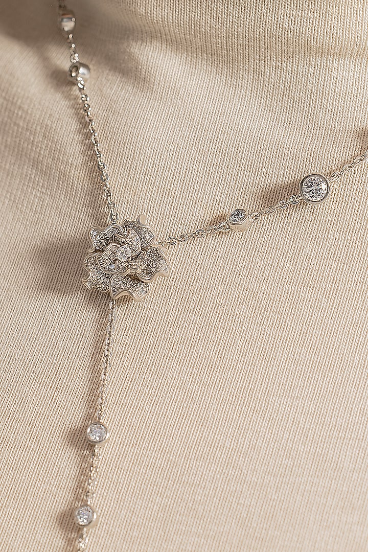 Silver Plated Diamond Handcrafted Pendant Necklace by Opalina at Pernia's Pop Up Shop