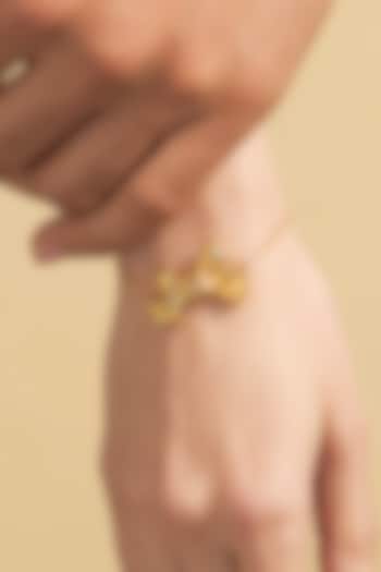 Gold Plated Handcrafted Bow Bracelet by Opalina at Pernia's Pop Up Shop