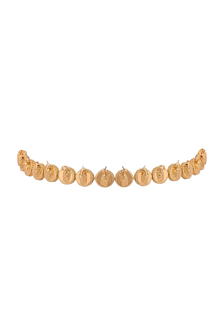 Gold Finish Phoenix & Leaf Motifs Choker Necklace by Opalina at Pernia's Pop Up Shop
