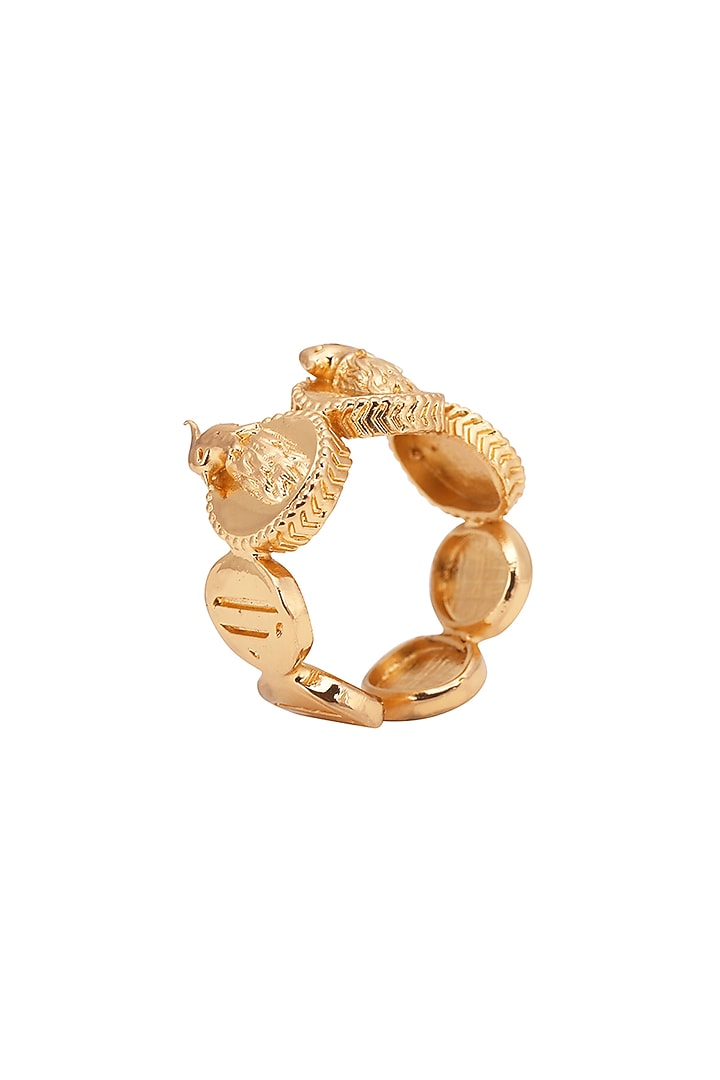 Gold Finish Phoenix Ring by Opalina at Pernia's Pop Up Shop