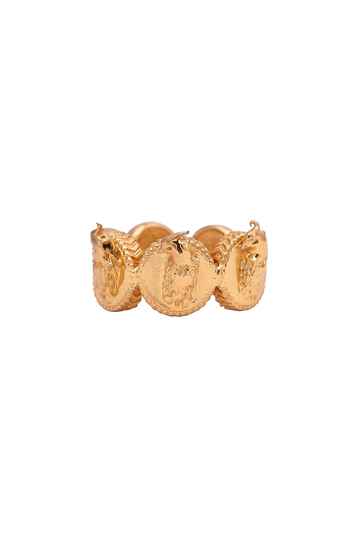 Gold Finish Phoenix Ring by Opalina at Pernia's Pop Up Shop