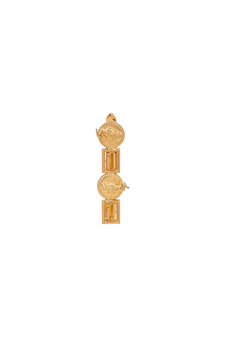 Gold Finish Phoenix Coins & Leaf Motif Hair Clips by Opalina at Pernia's Pop Up Shop