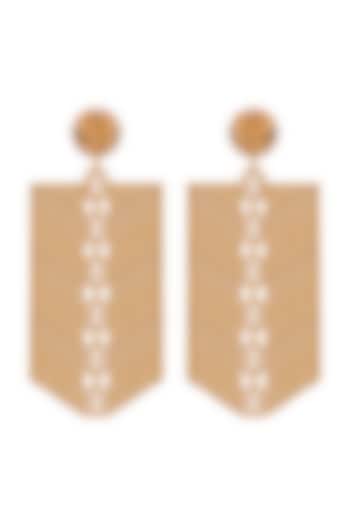 Gold Finish Phoenix Coin & Leaf Motif Dangle Earrings by Opalina at Pernia's Pop Up Shop