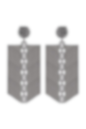 Gunmetal Finish Phoenix Coin & Leaf Motif Dangle Earrings by Opalina at Pernia's Pop Up Shop