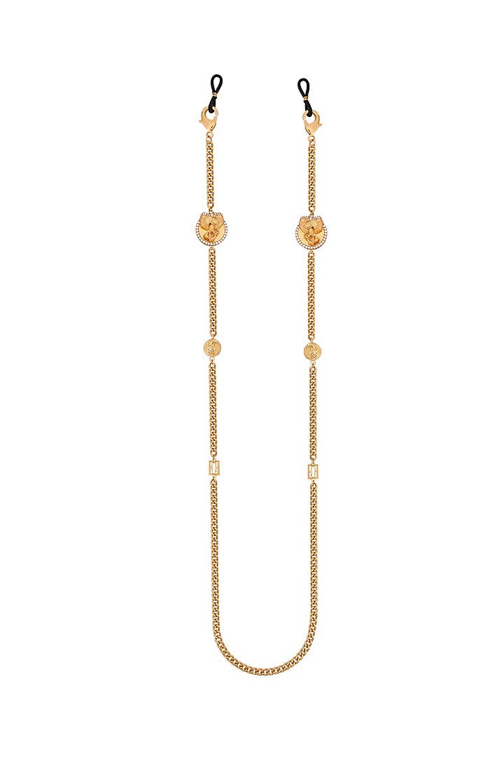 Gold Finish Phoenix Coin & Leaf Motif Necklace by Opalina at Pernia's Pop Up Shop