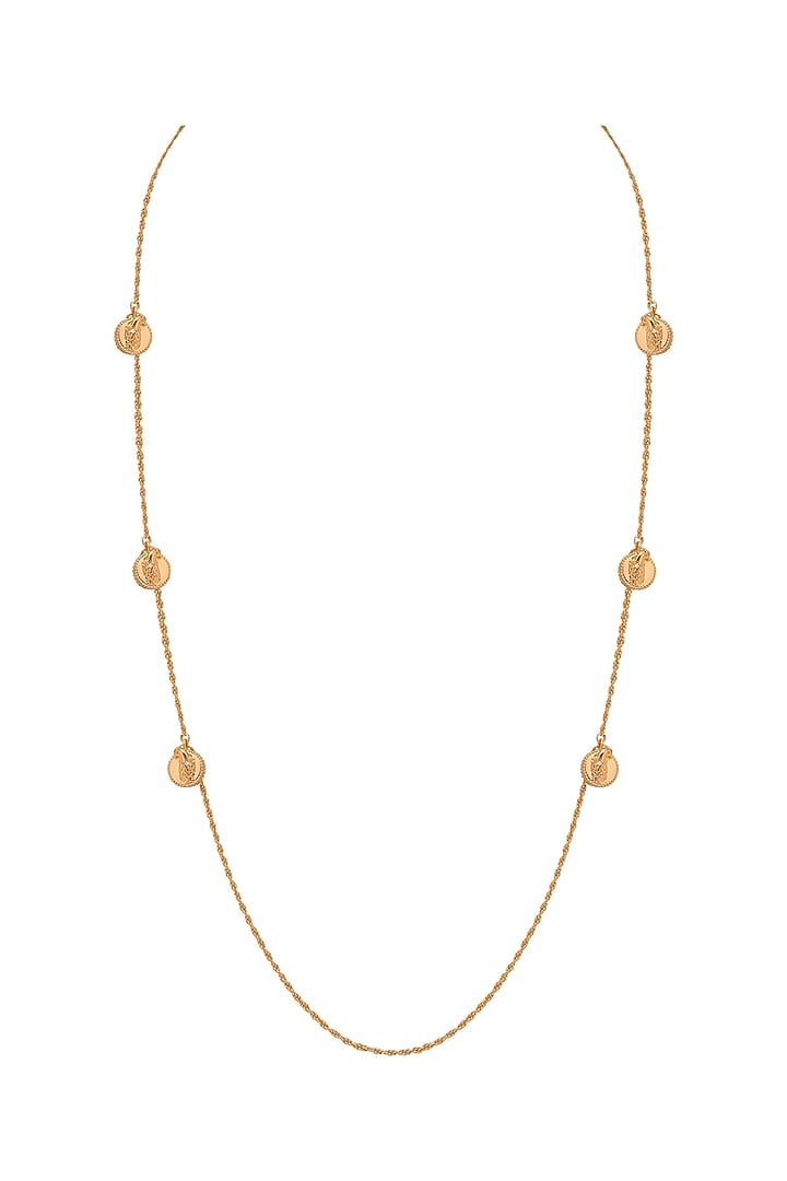 Gold Finish Phoenix Motif Necklace by Opalina at Pernia's Pop Up Shop
