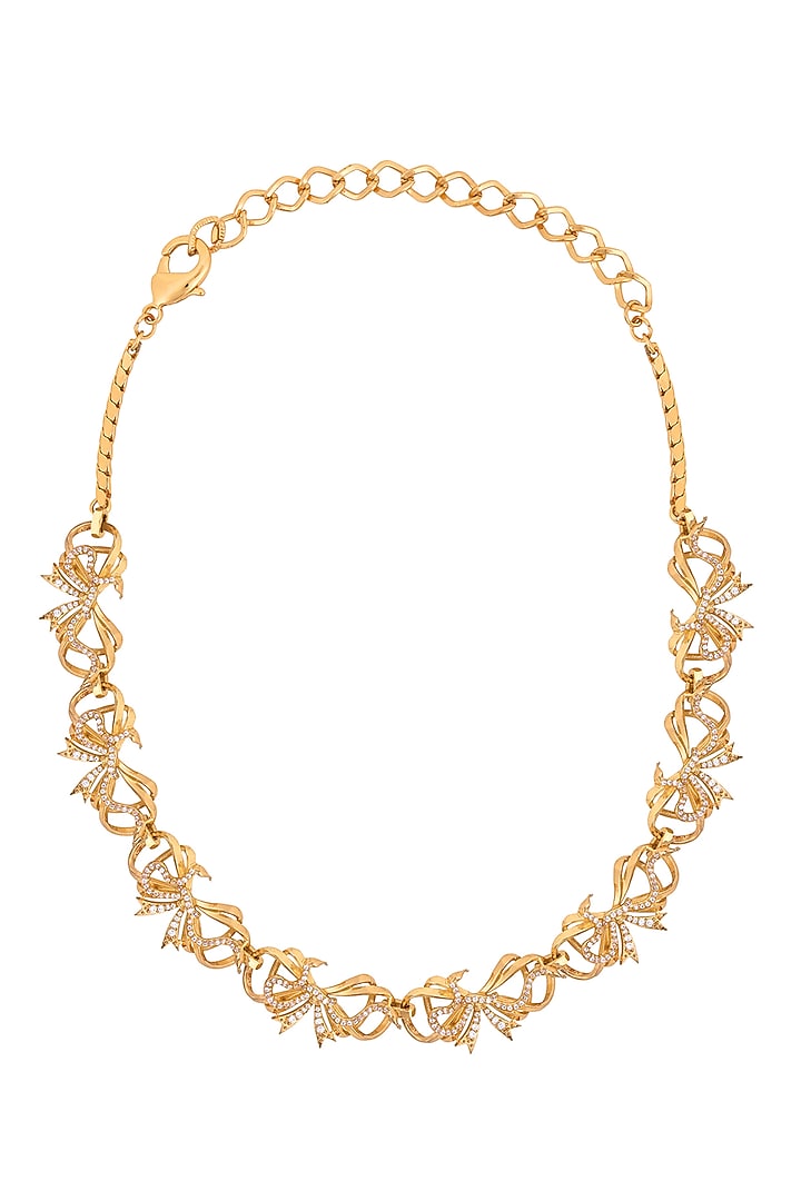Gold Finish Snake Motif Necklace by Opalina at Pernia's Pop Up Shop